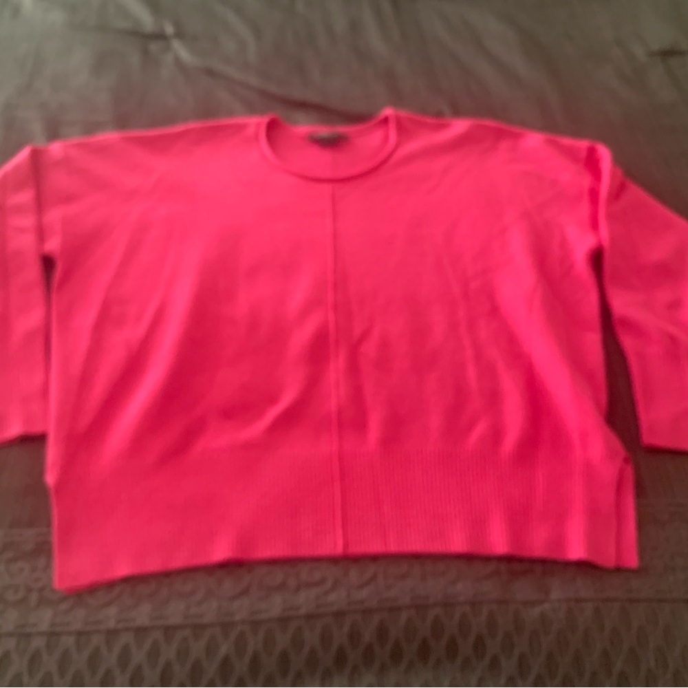 French Connection Hot Pink Sweater Pullover Large - Picture 5 of 12